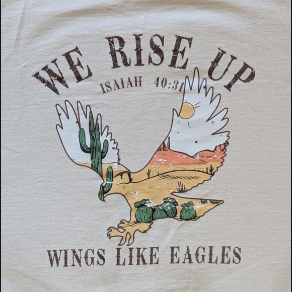 crew neck sweatshirt for women size 2X by Gildan Isaiah 40:31 We Rise Up - Picture 2 of 4